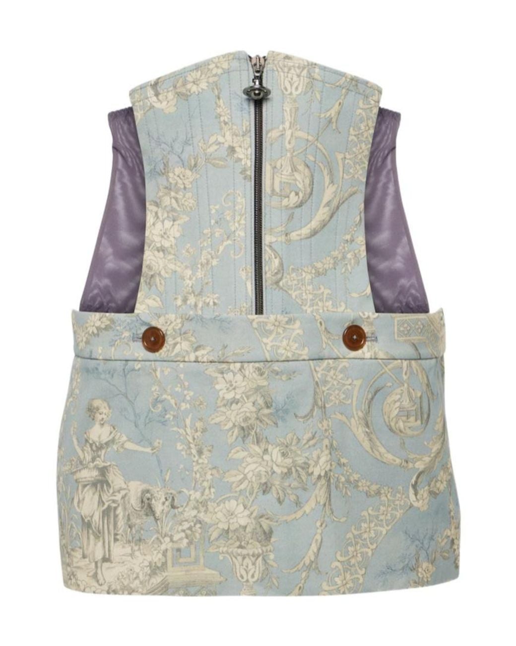 Vivienne Westwood Multicolor Foam Corset Cotton Miniskirt