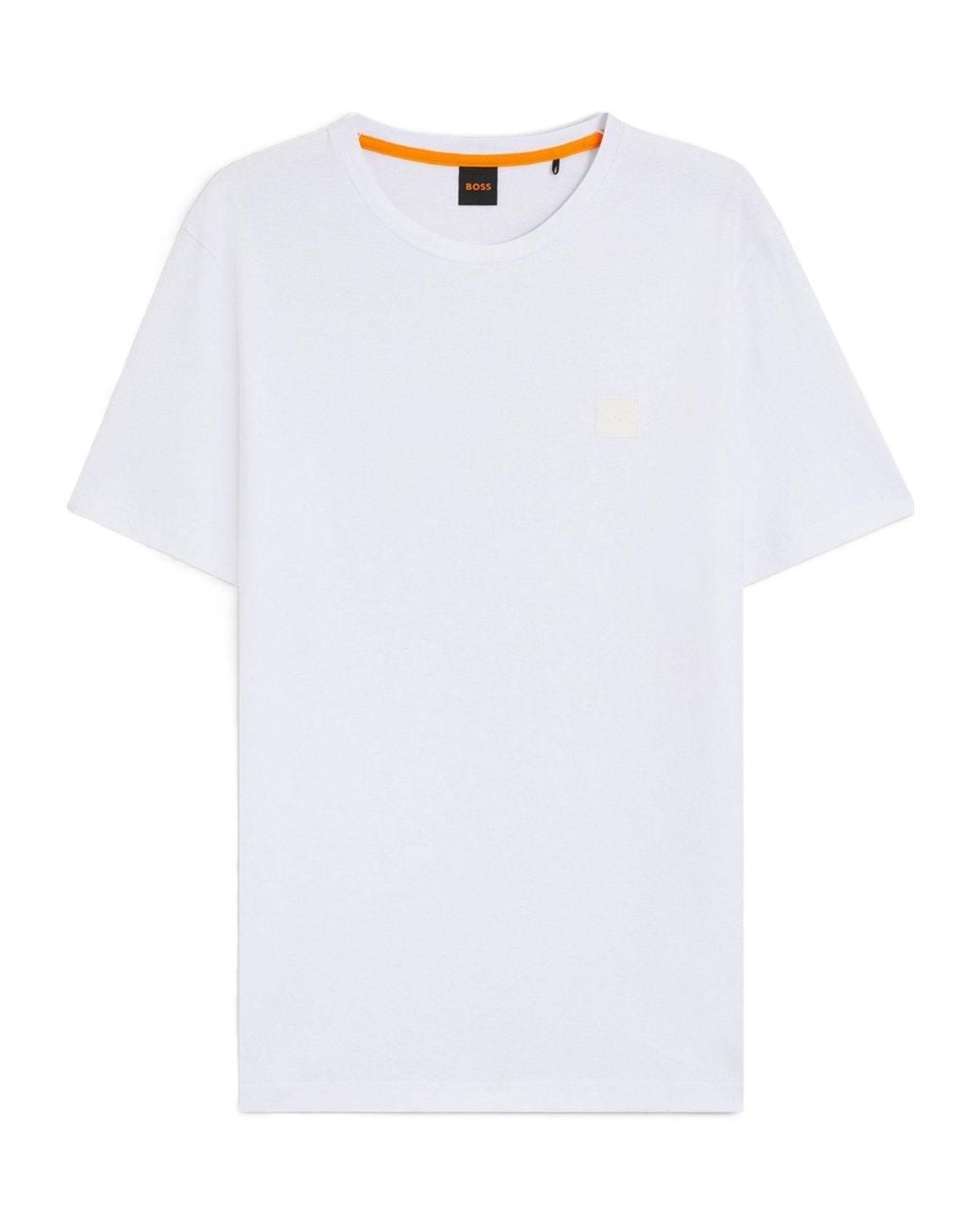 Boss White Solid Color T-Shirt for men