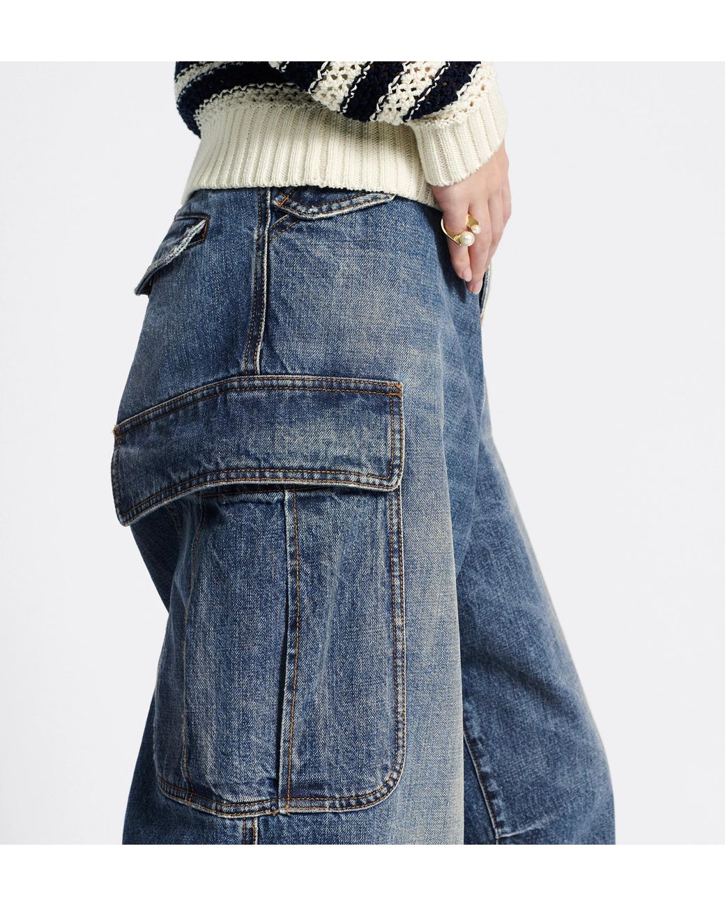 Dior Blue 8 Cargo Jeans, D02