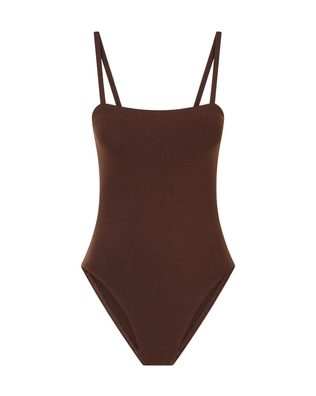 Eres Brown Minimal One-Piece Swimsuit