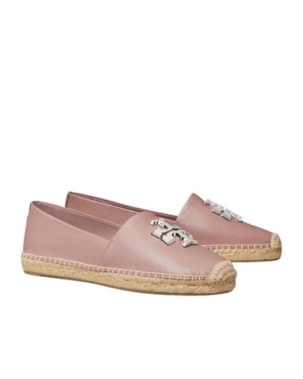 Tory Burch Brown Eleanor Logo Plaque Espadrilles