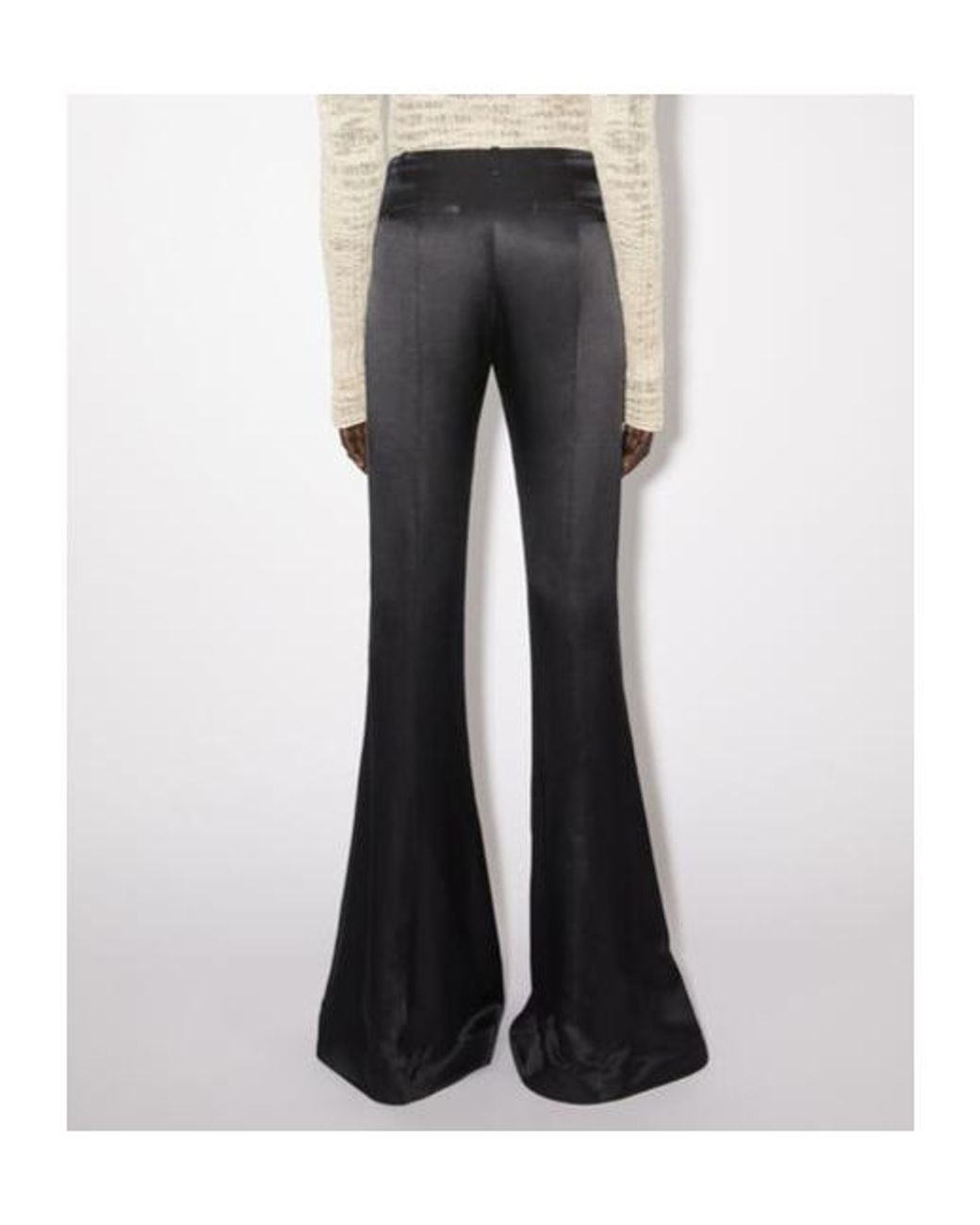 Acne Black Low-Rise Flared Trousers