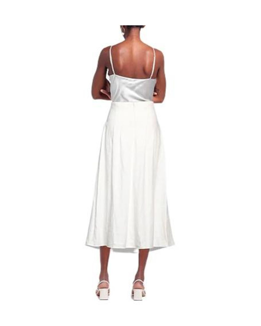 Chloé White Basic Solid Colour A-Line Swing Skirt