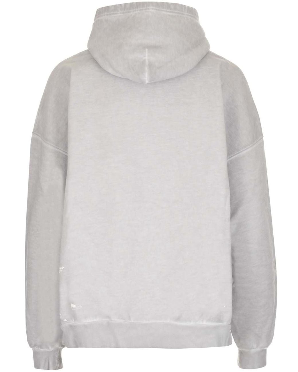 Balenciaga Gray Graphic Printed Long-Sleeved Hoodie