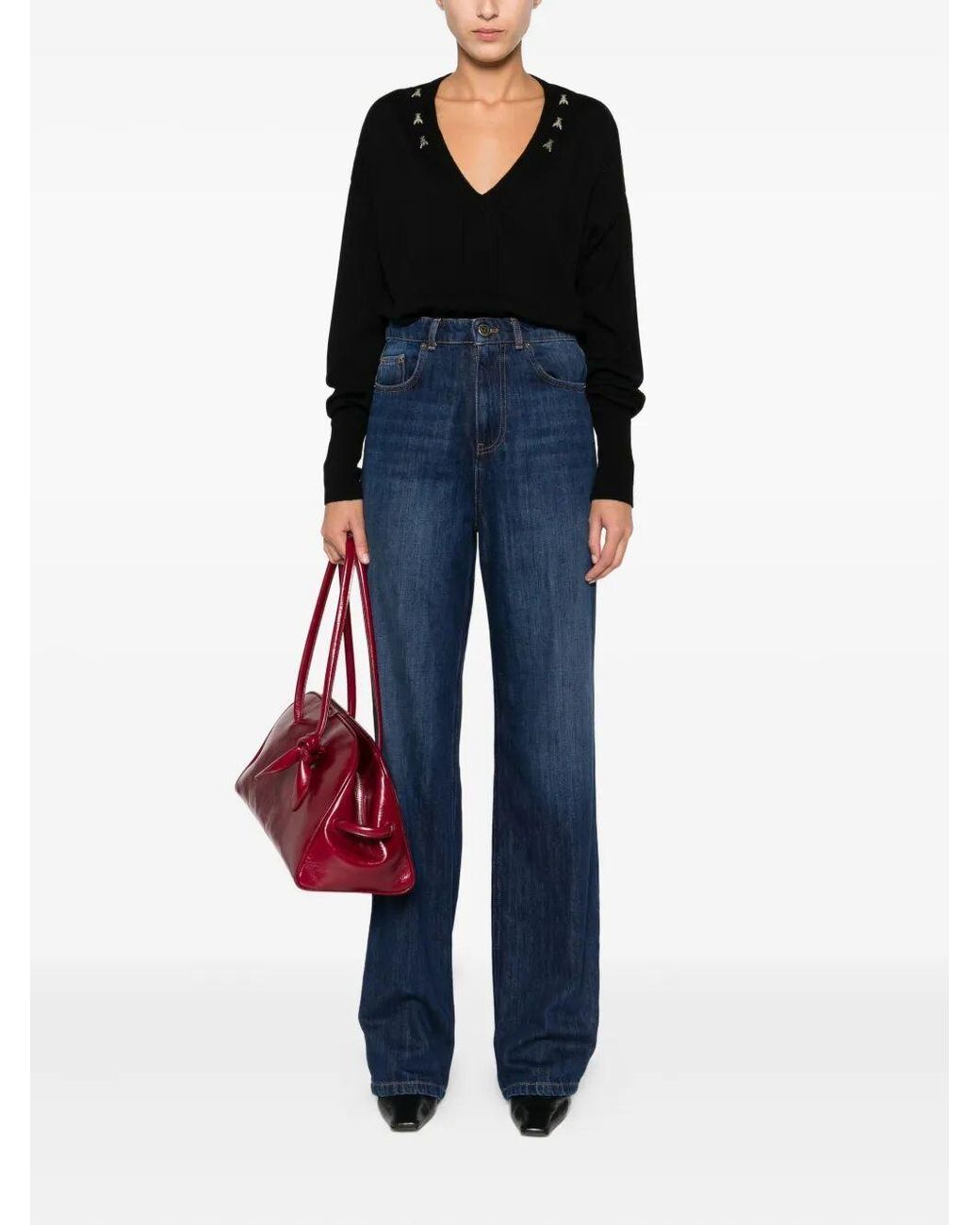 Twinset Blue Wide-Leg Jeans