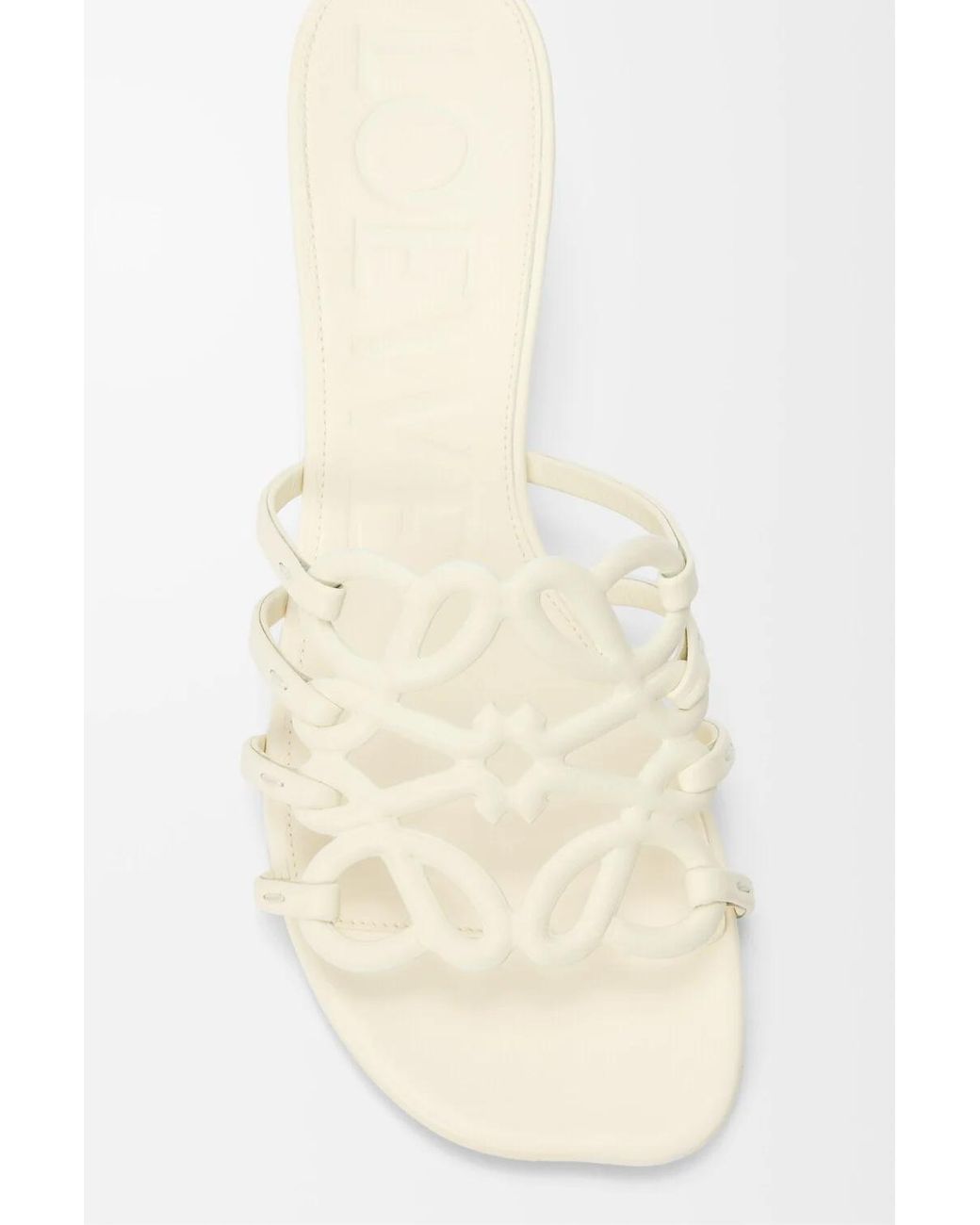 Loewe White Hollow High-Heeled Sandals