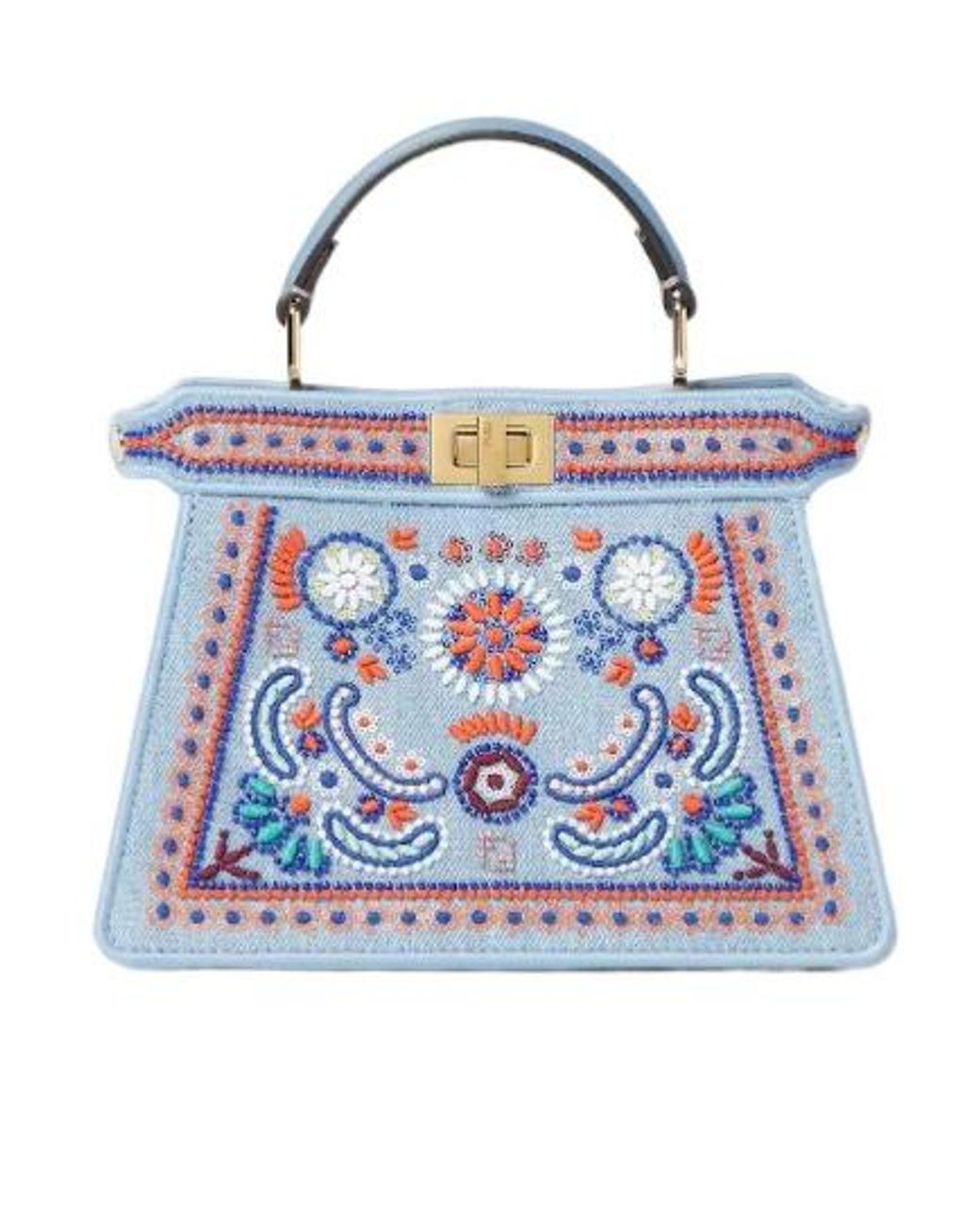 Fendi Blue Peekaboo Iseeu Petite Tote Bag