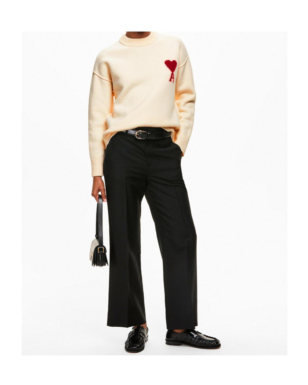 AMI Natural Crew Neck Sweater