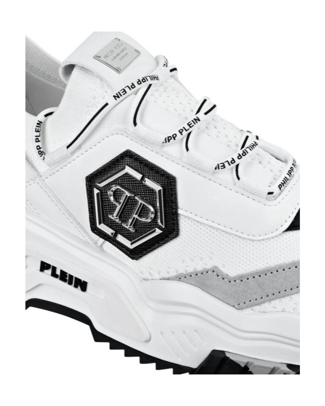 Philipp Plein White Predator Lace-Up Sneakers for men