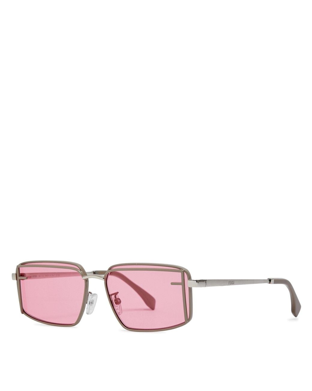Fendi Pink Double-Rim Square Sunglasses