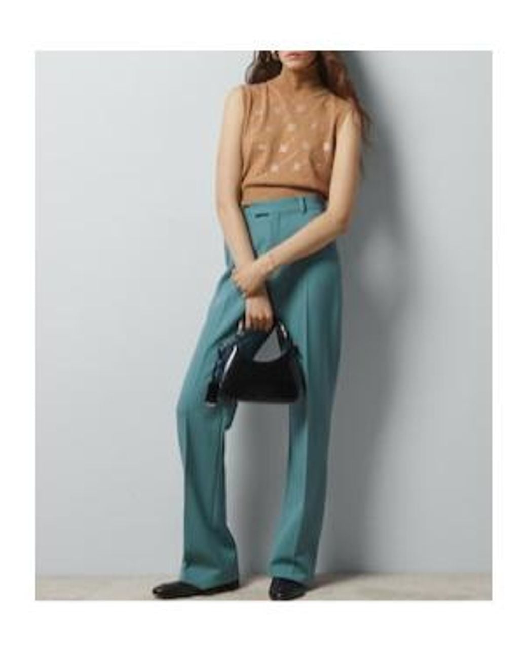 Gucci Blue High Waist Horsebit Trousers