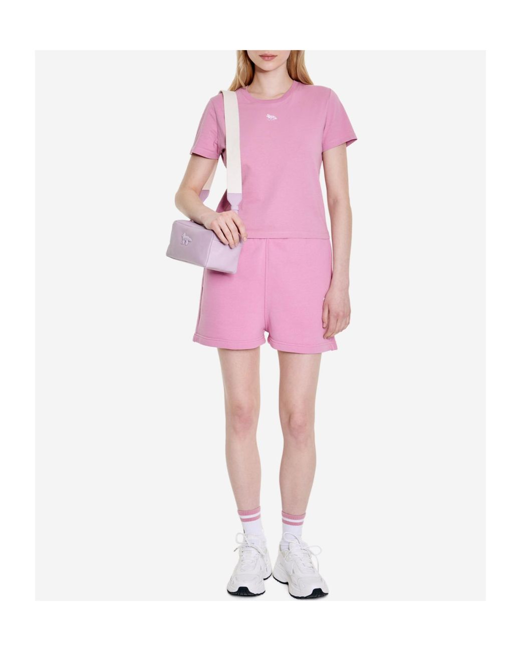 Maison Kitsuné Pink Maison Kitsuné Speedy Fox Patch Comfort T-Shirt