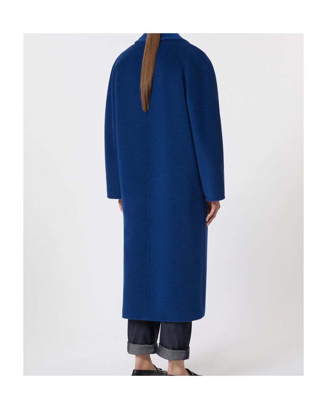 Max Mara Blue Icon Belted Double-Breasted Coat