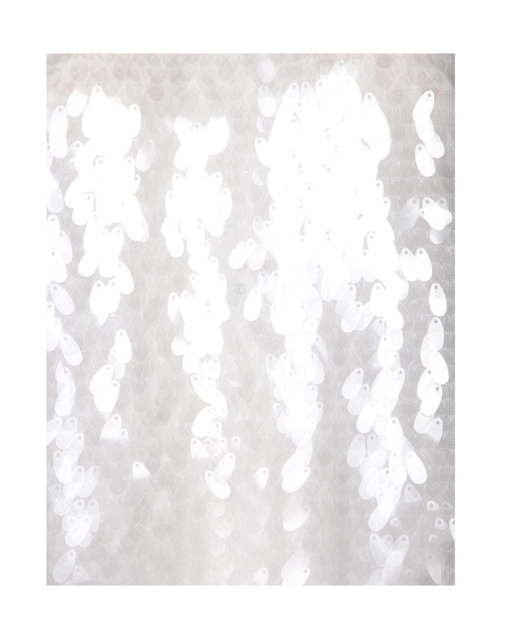 Norma Kamali White Sequined Long-Sleeve Top