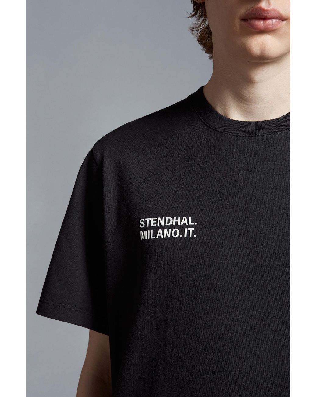 Moncler Black Logo Motif T-Shirt for men