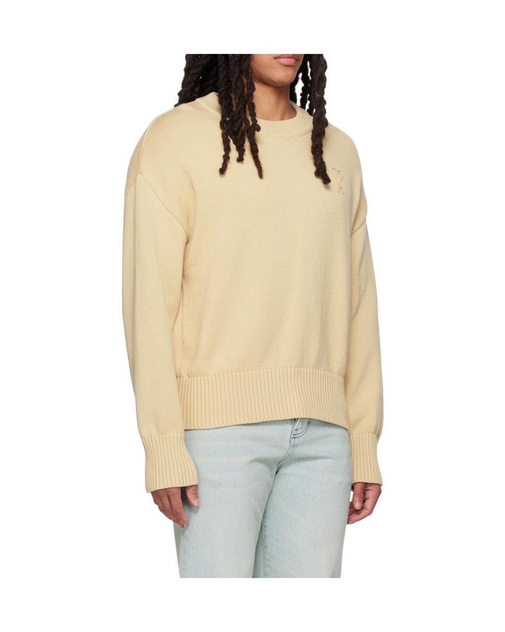AMI Natural Ami De Coeur Crew-Neck Jumper for men
