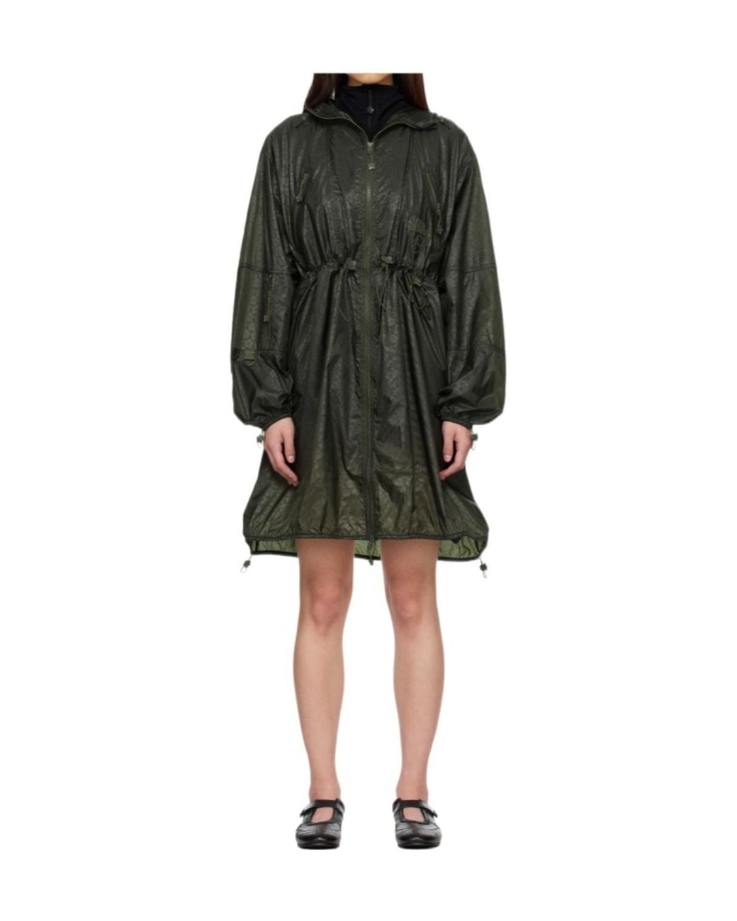 CECILIE BAHNSEN Black Zipper Trench Coat