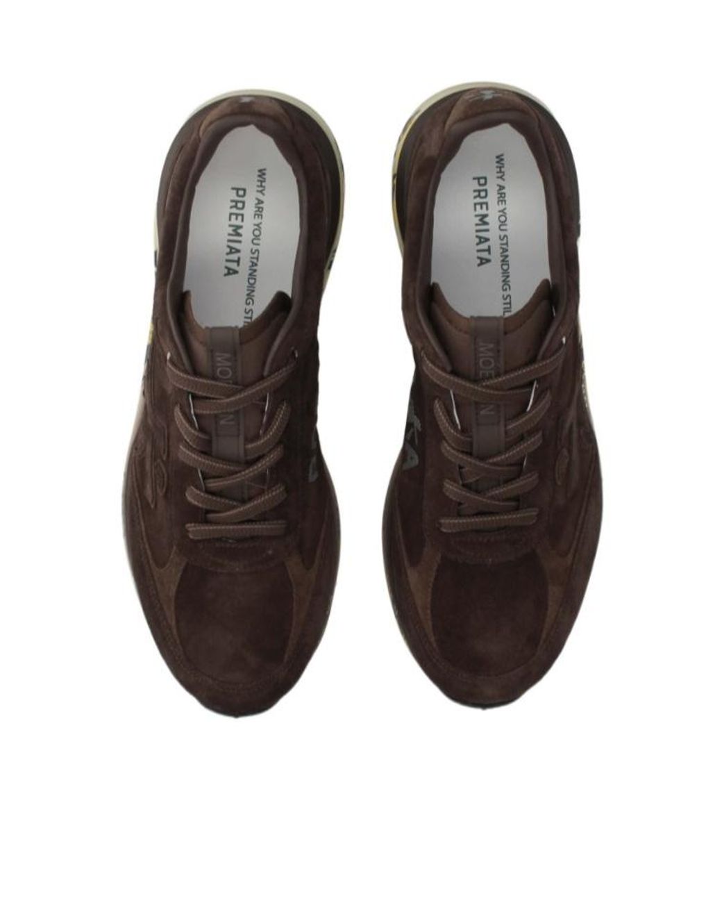 Premiata Brown Lace-Up Sneakers for men