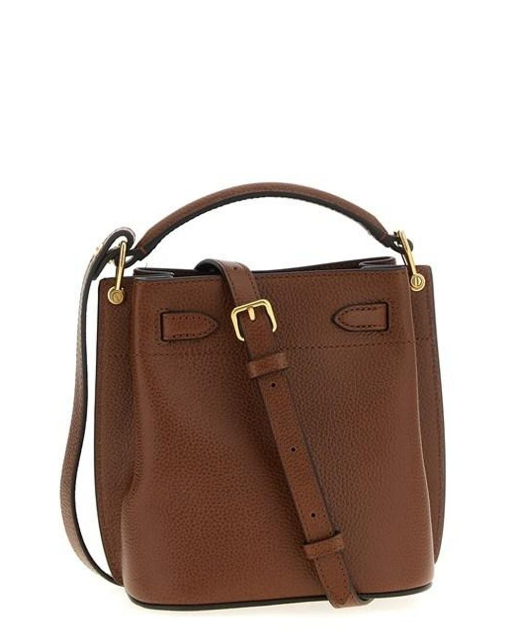Mulberry Brown Islington Top Handle Mini Bucket Bag for men
