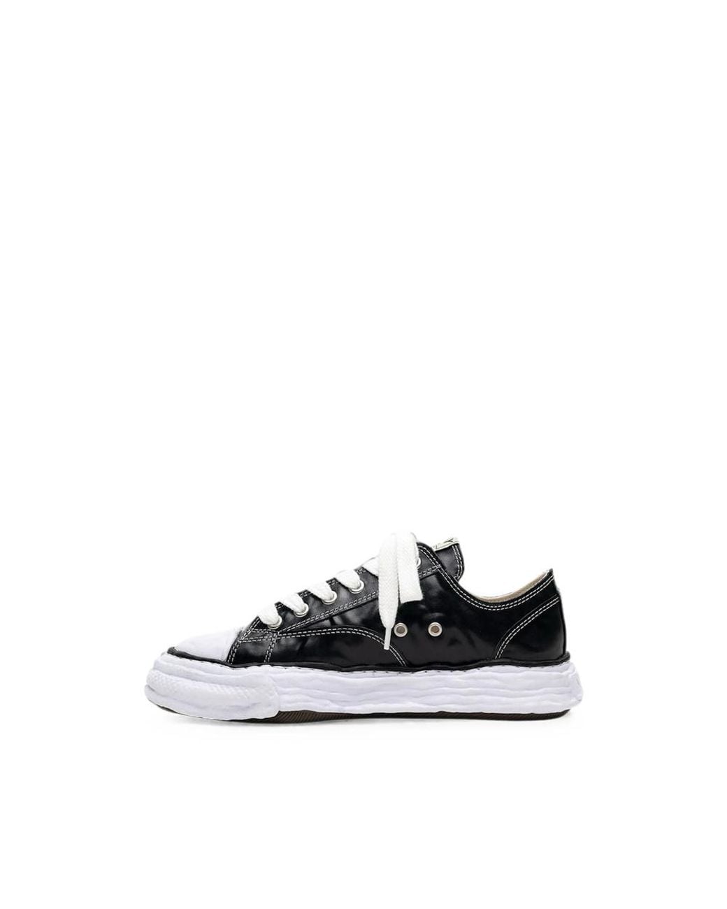 Maison Mihara Yasuhiro White Peterson23 Og Sole Wrinkled Leather Low-Top Sneakers