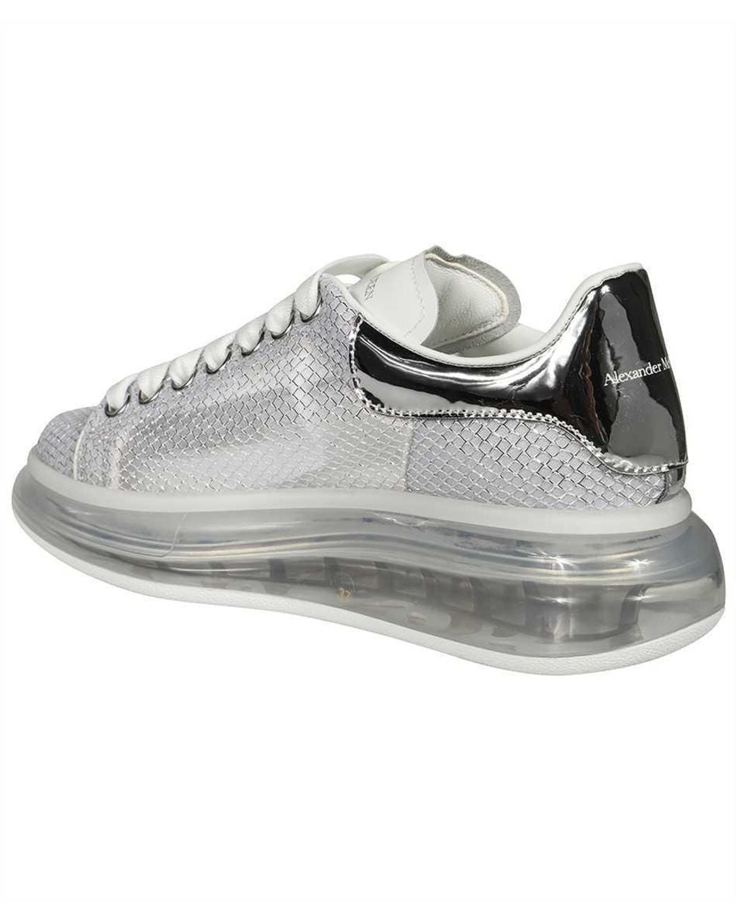 McQueen Gray Oversized Mesh Panelled Sneakers