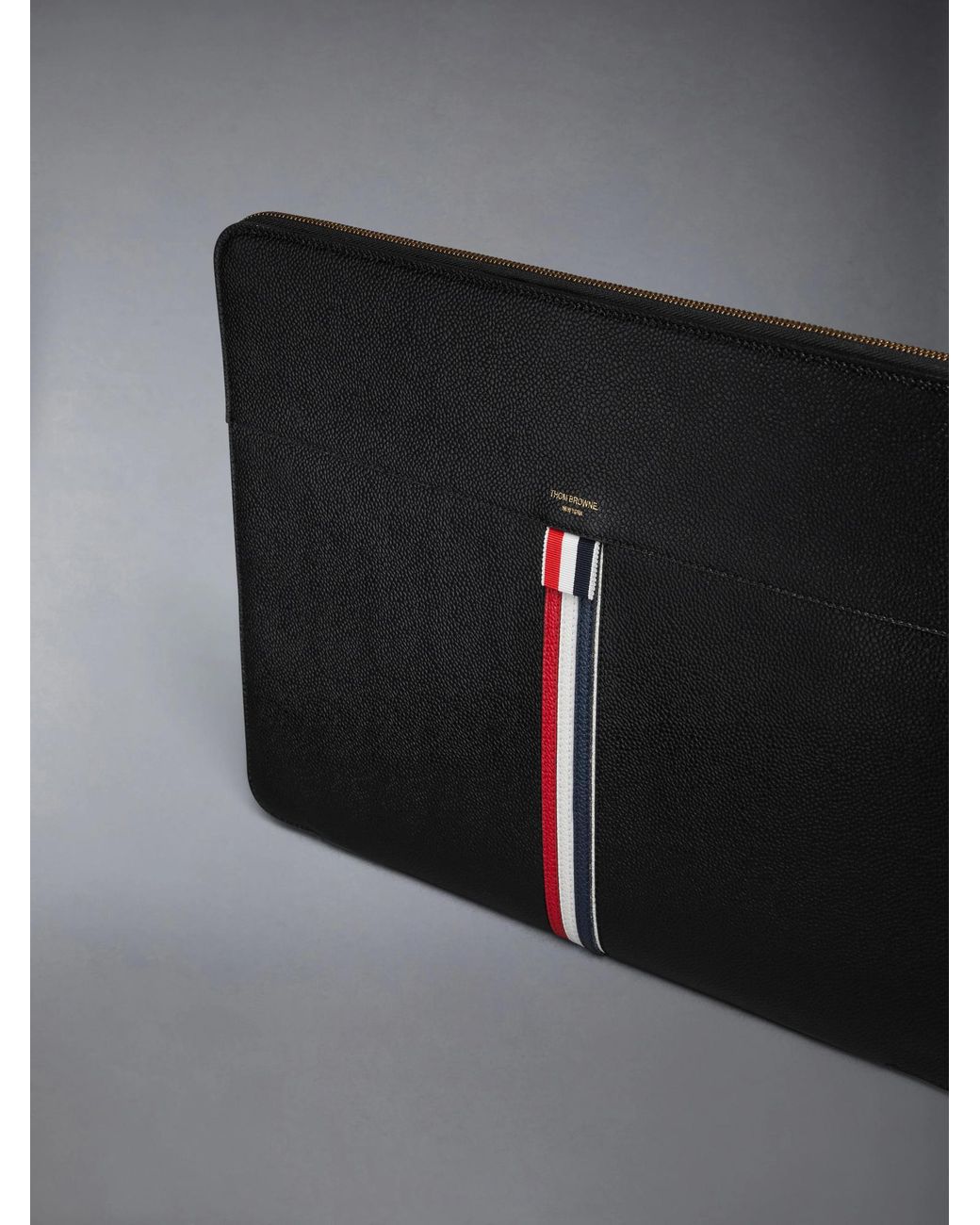 Thom Browne Black Leather Wallet for men