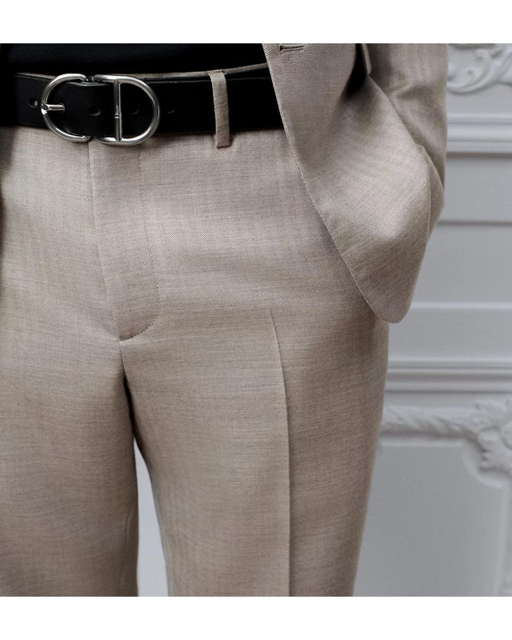 Dior Gray Tailored Pants for men