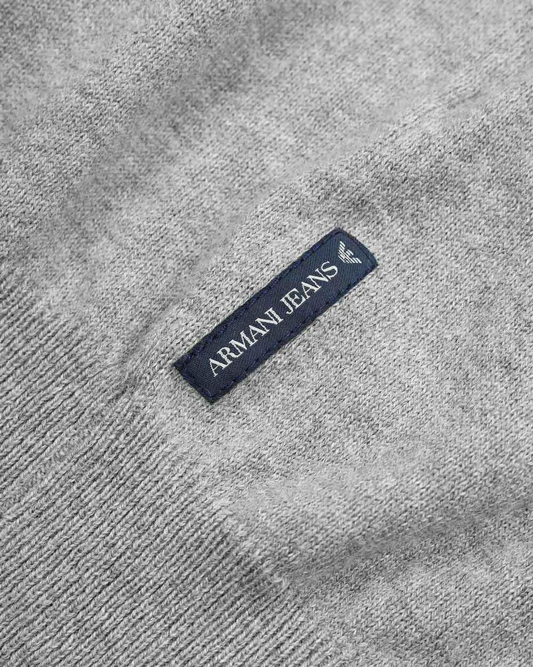 Armani Jeans Gray V-Neck Knitted Cardigan for men
