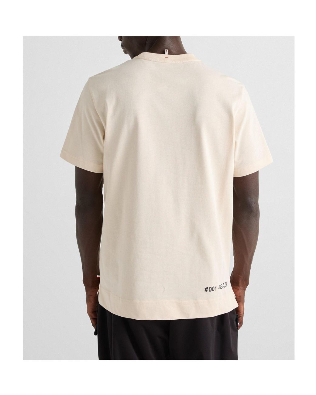 Moncler Natural Round-Neck Short-Sleeved T-Shirt for men