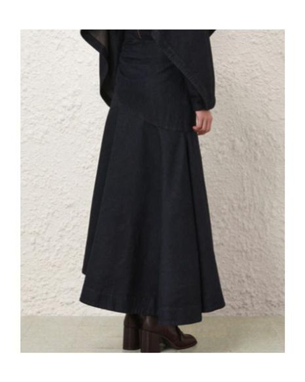 Zimmermann Blue Draped Denim Maxi Skirt
