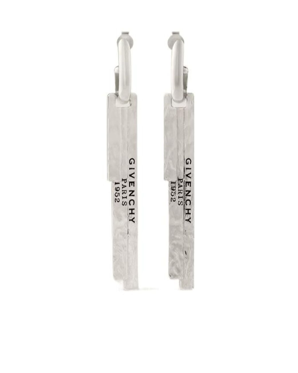 Givenchy White Tape Earrings