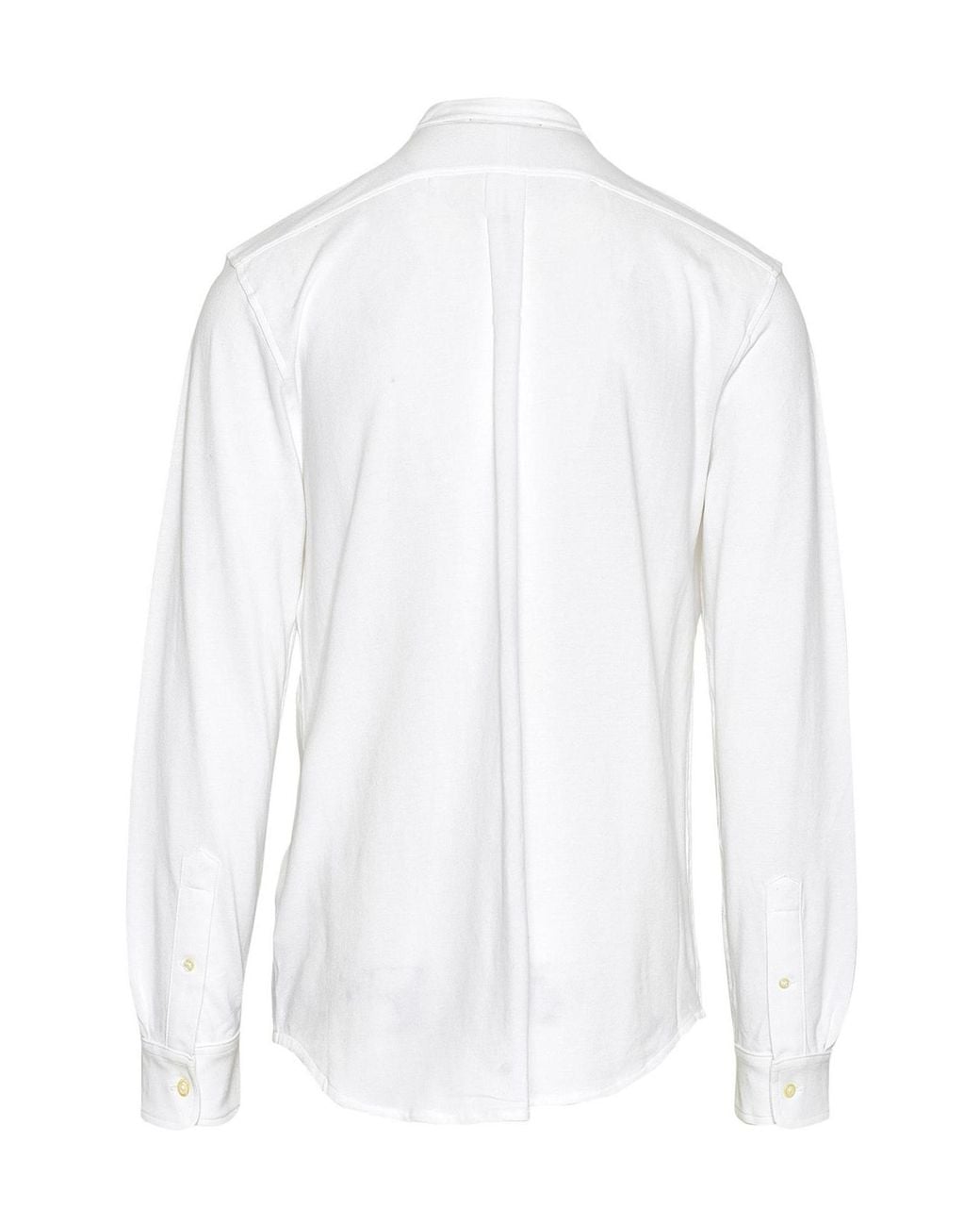 Ralph Lauren White Polo Pony Embroidered Buttoned Shirt for men