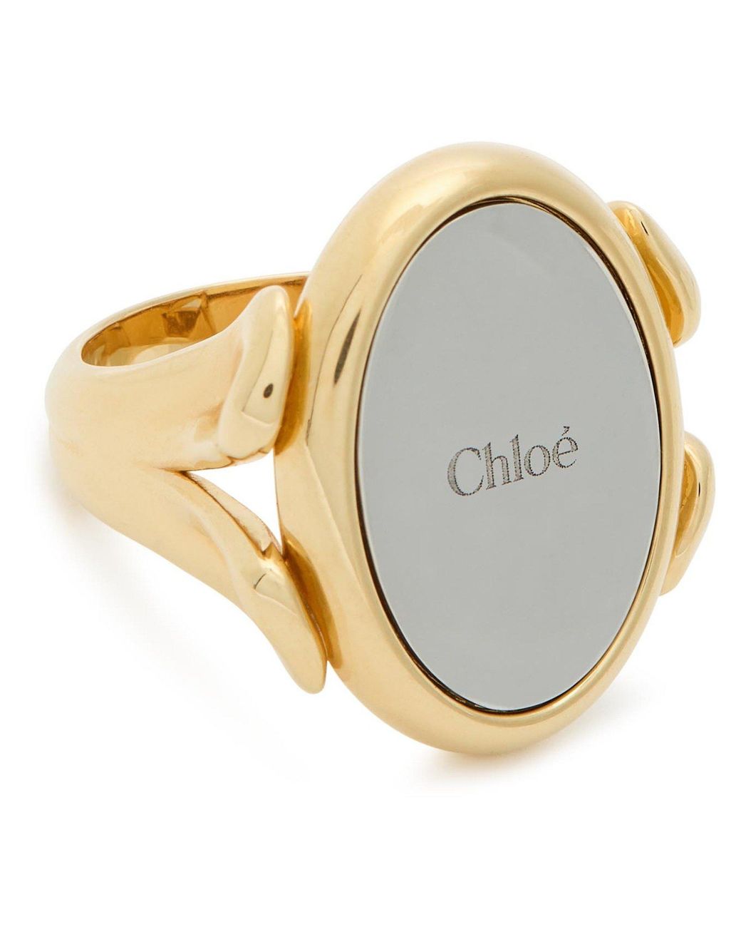 Chloé Metallic Oval Ring