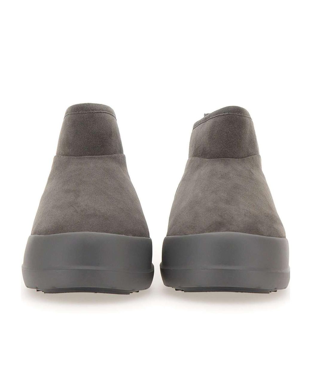 Moon Boot Gray Luna Logo Debossed Slip-On Boots for men