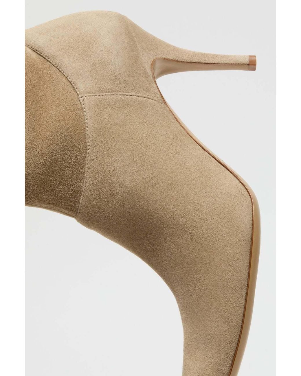 Acne White Stretch Suede Boot