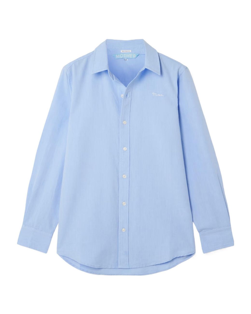 Mother Blue Embroidered Cotton Shirt