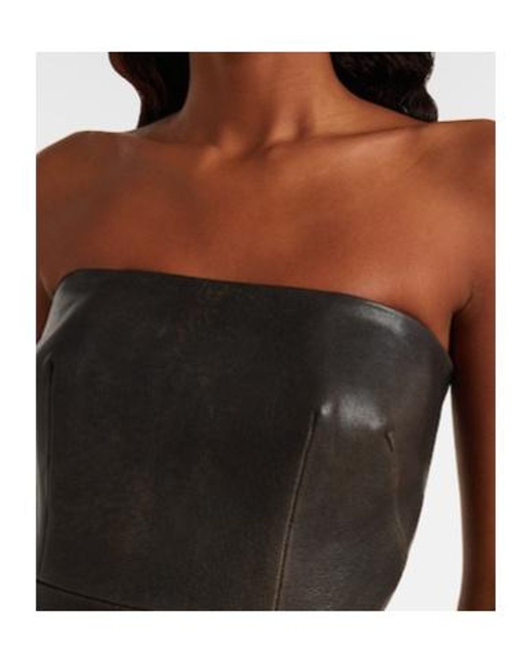 Alex Perry Black Leather Midi Dress