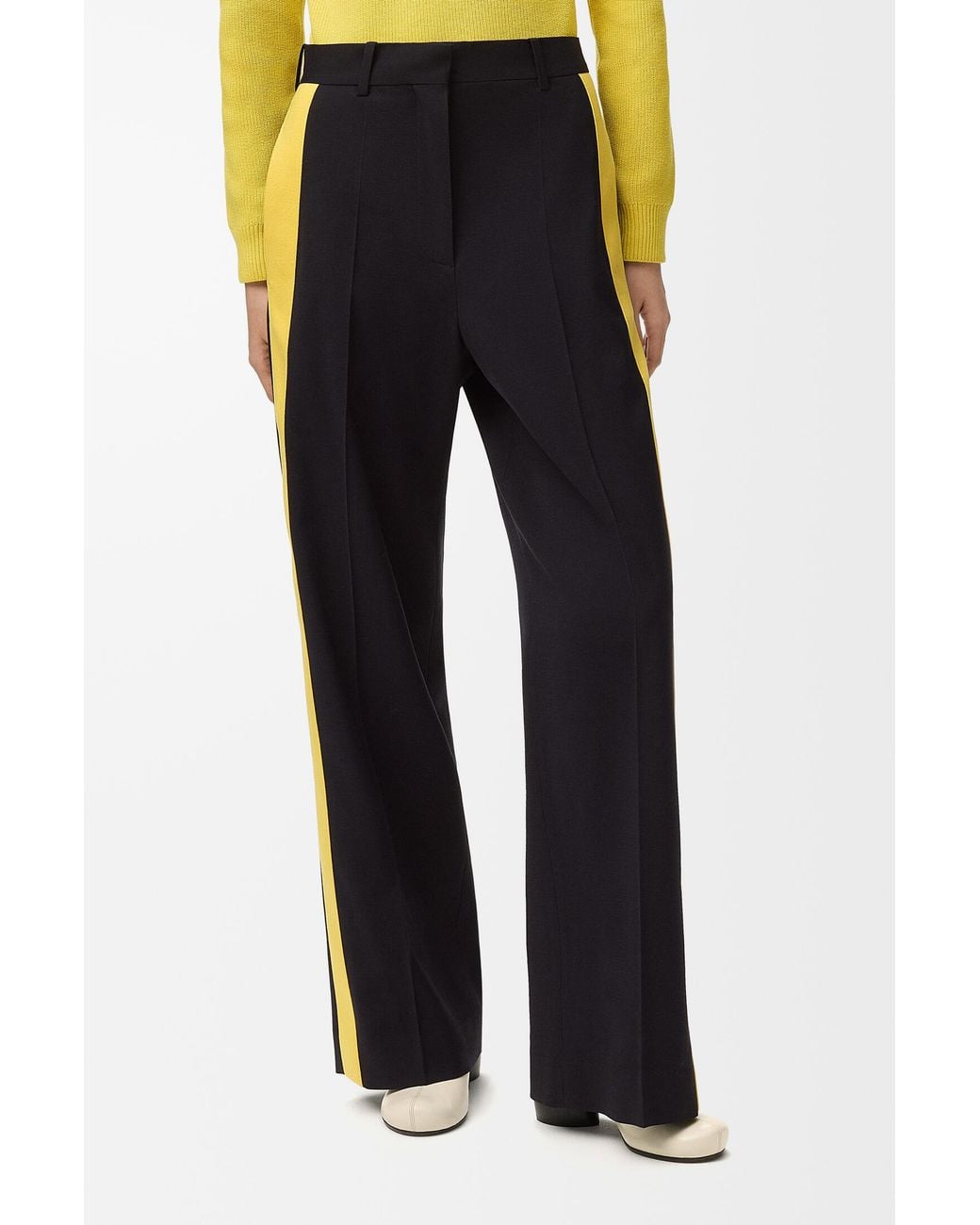 Loewe Blue Pleated Wide Leg Trousers