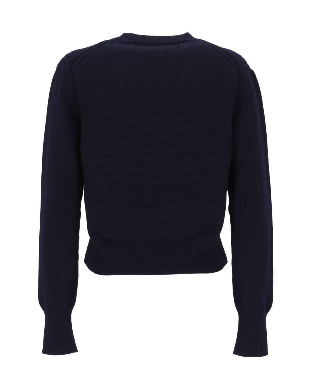 Gucci Blue Logo Embroidered Knitted Jumper