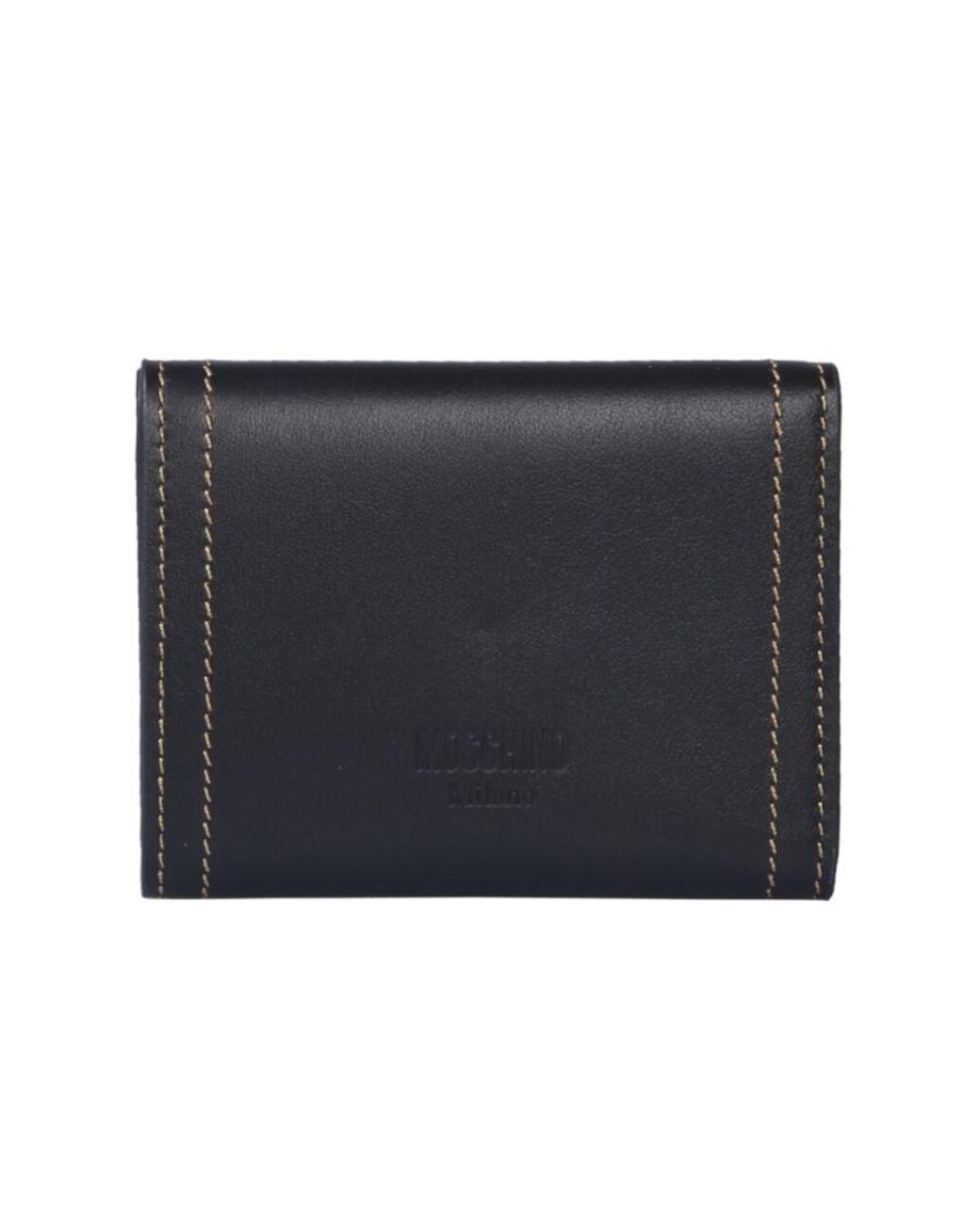 Moschino Blue Logo-Plaque Card Holder
