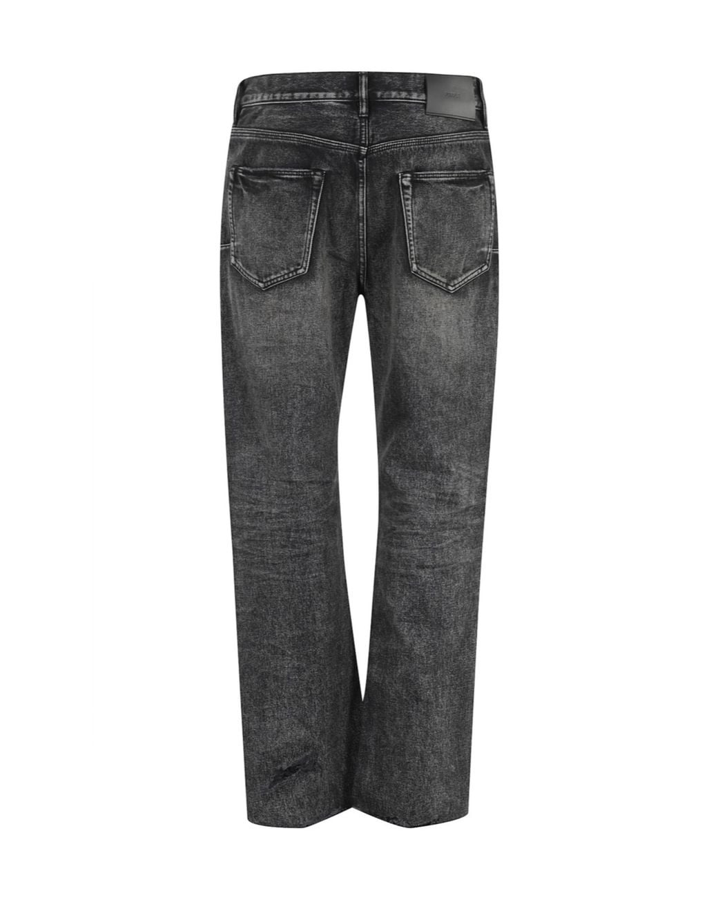 Purple Brand Gray Distressed Blowout Jeans for men