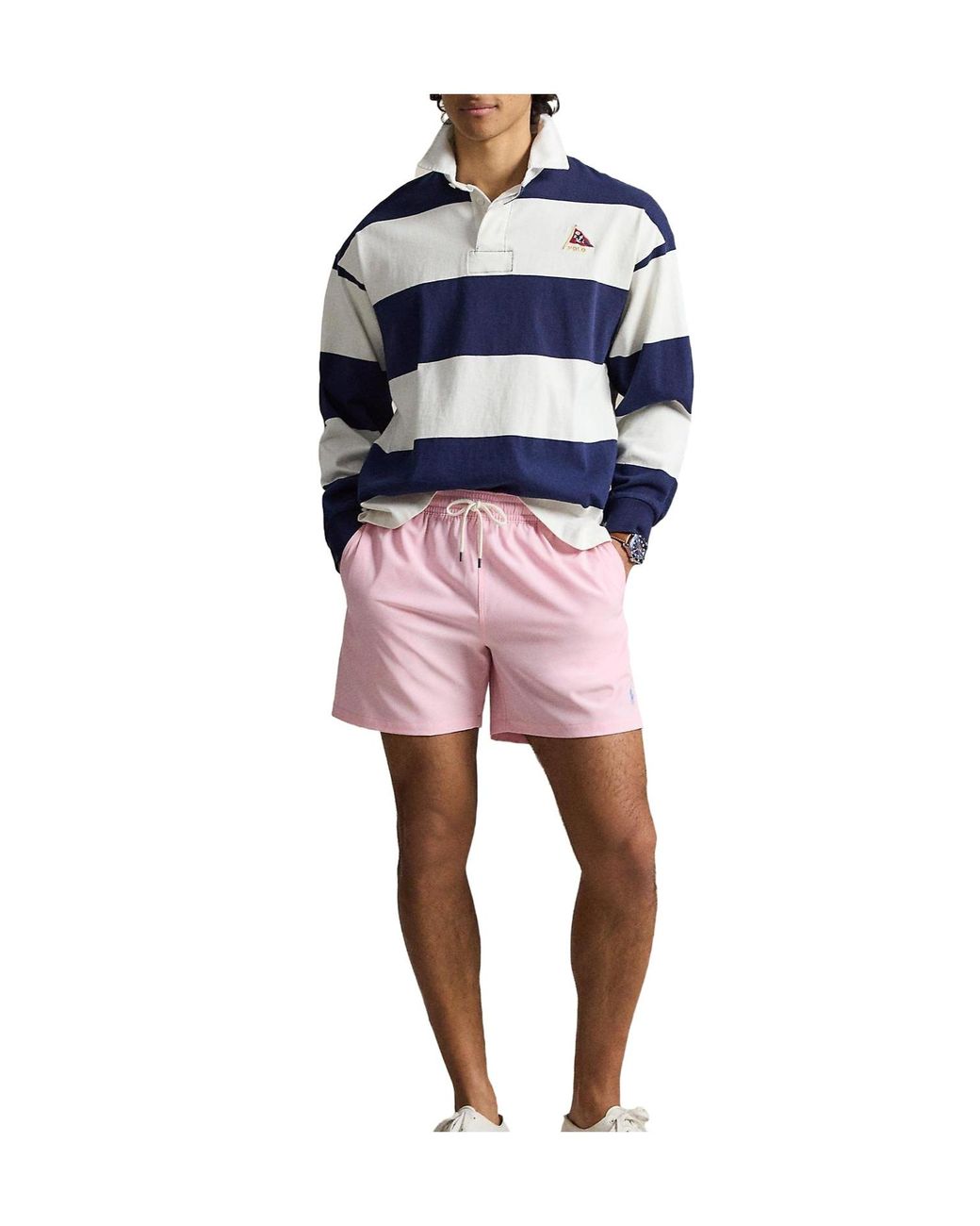 Polo Ralph Lauren Pink Classic Quick-Dry Swim Trunks for men