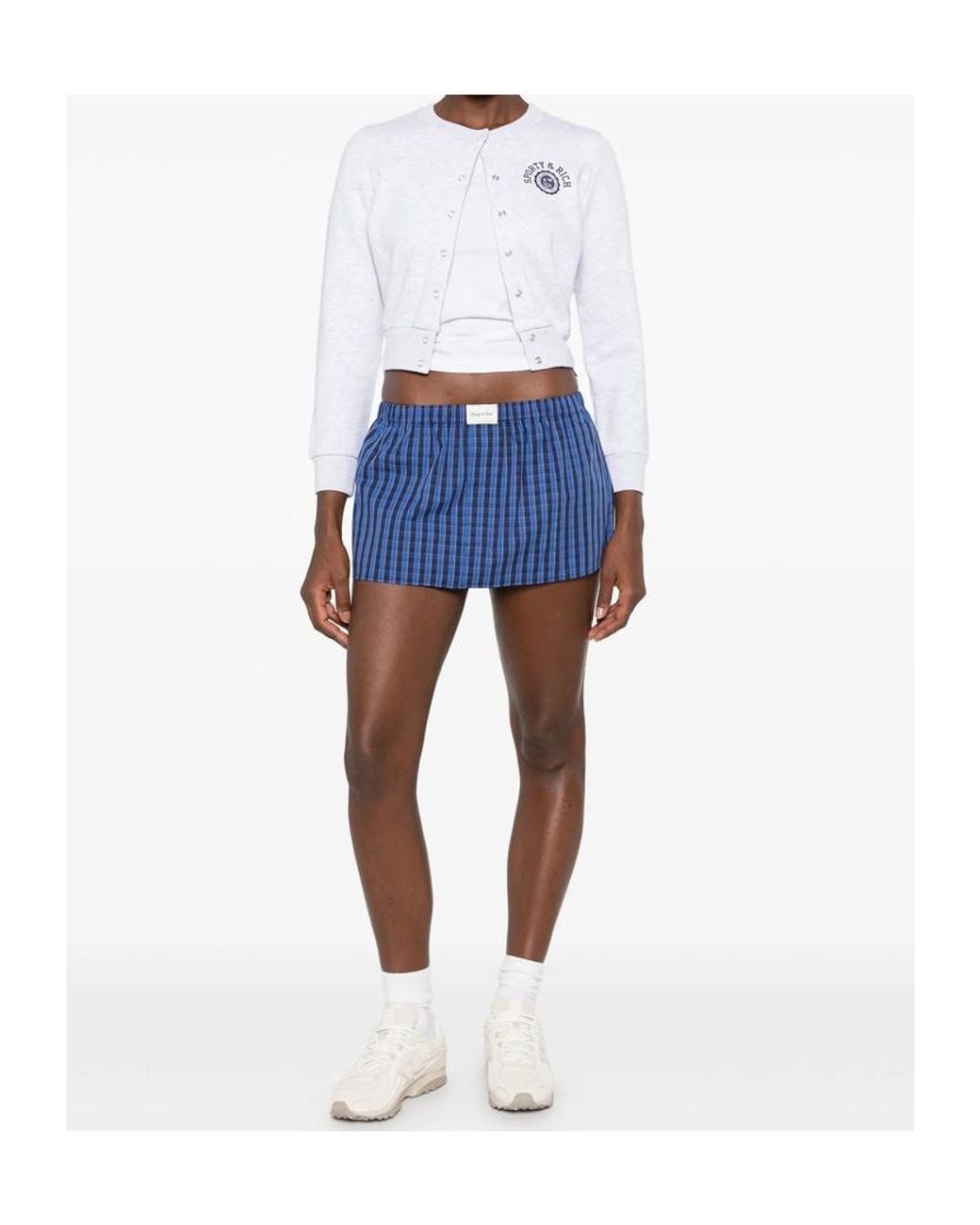 Sporty & Rich White Long-Sleeved Knit Top