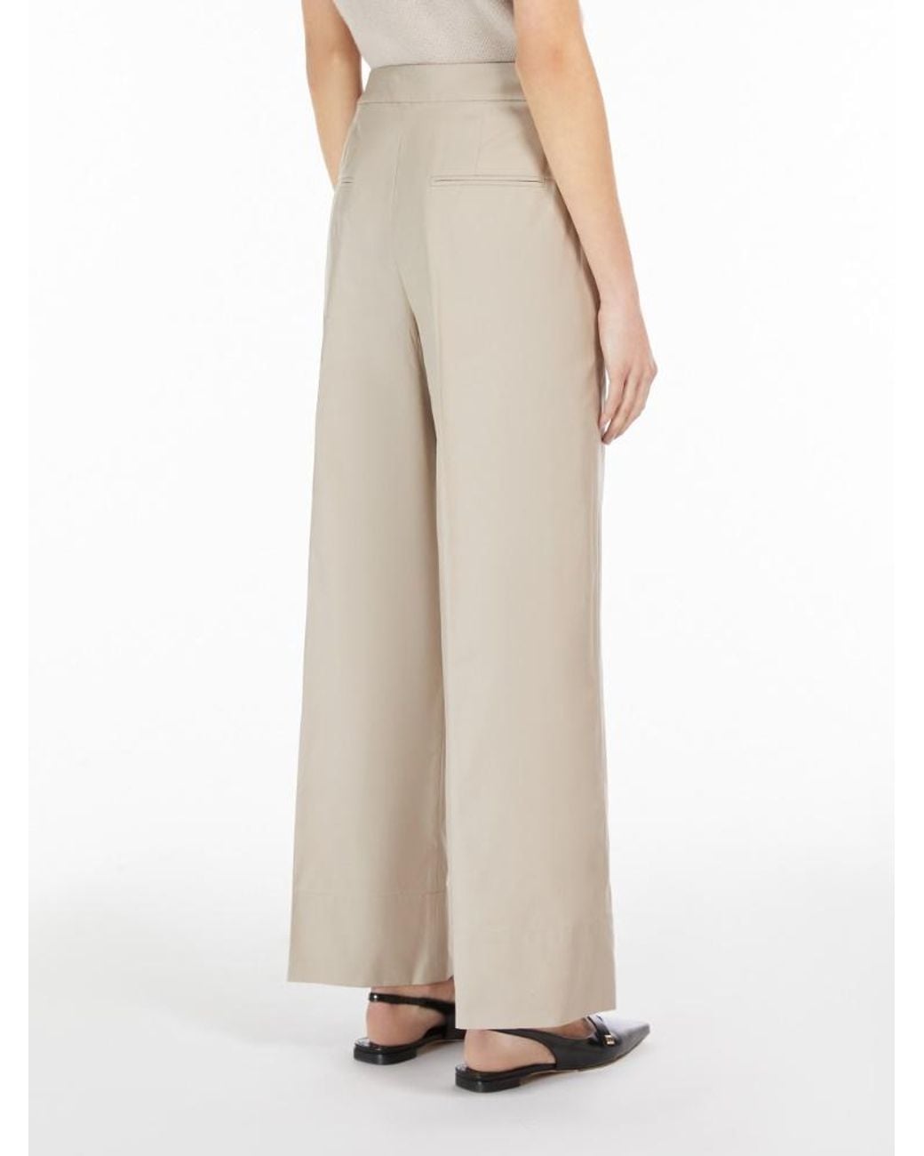 Max Mara Natural 'S Drawstring Wide Leg Pants