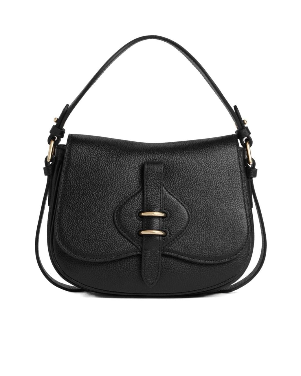 Coccinelle Black Mavery Grained-Leather Mini Bag
