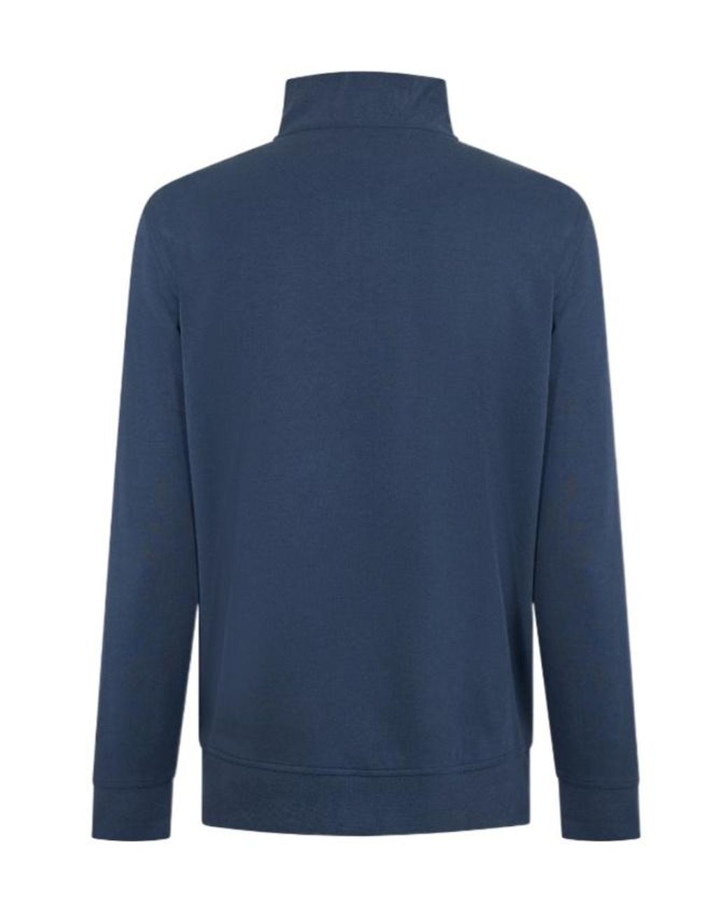 Barbour Blue Long-Sleeved Stand-Up Collar Sweatshirt for men