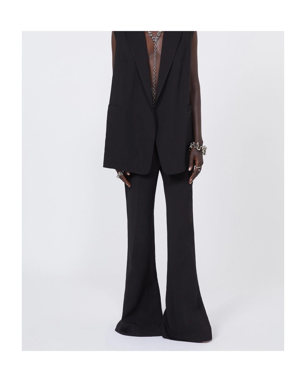 Sportmax Black Fragola Flared Pants