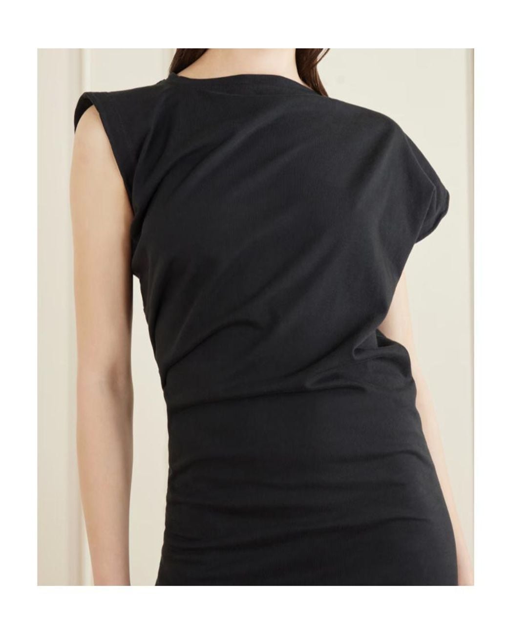 Agolde Black Round Neck Dress