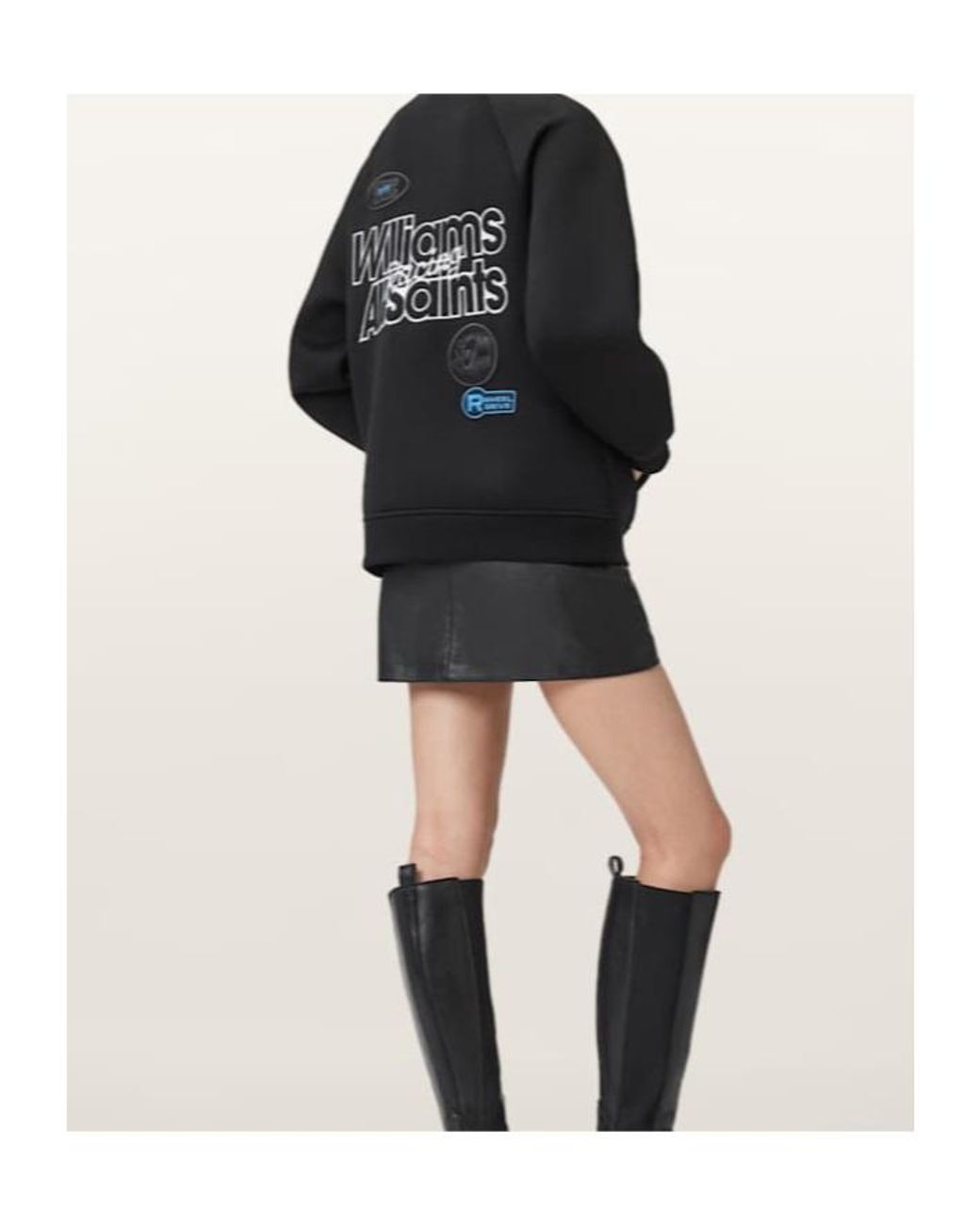 AllSaints Black Williams X Snap-Button Jacket
