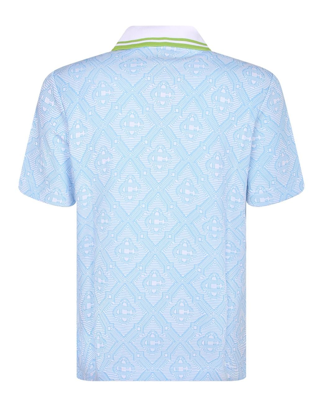 Casablanca Blue Short Sleeve Polo Shirt for men
